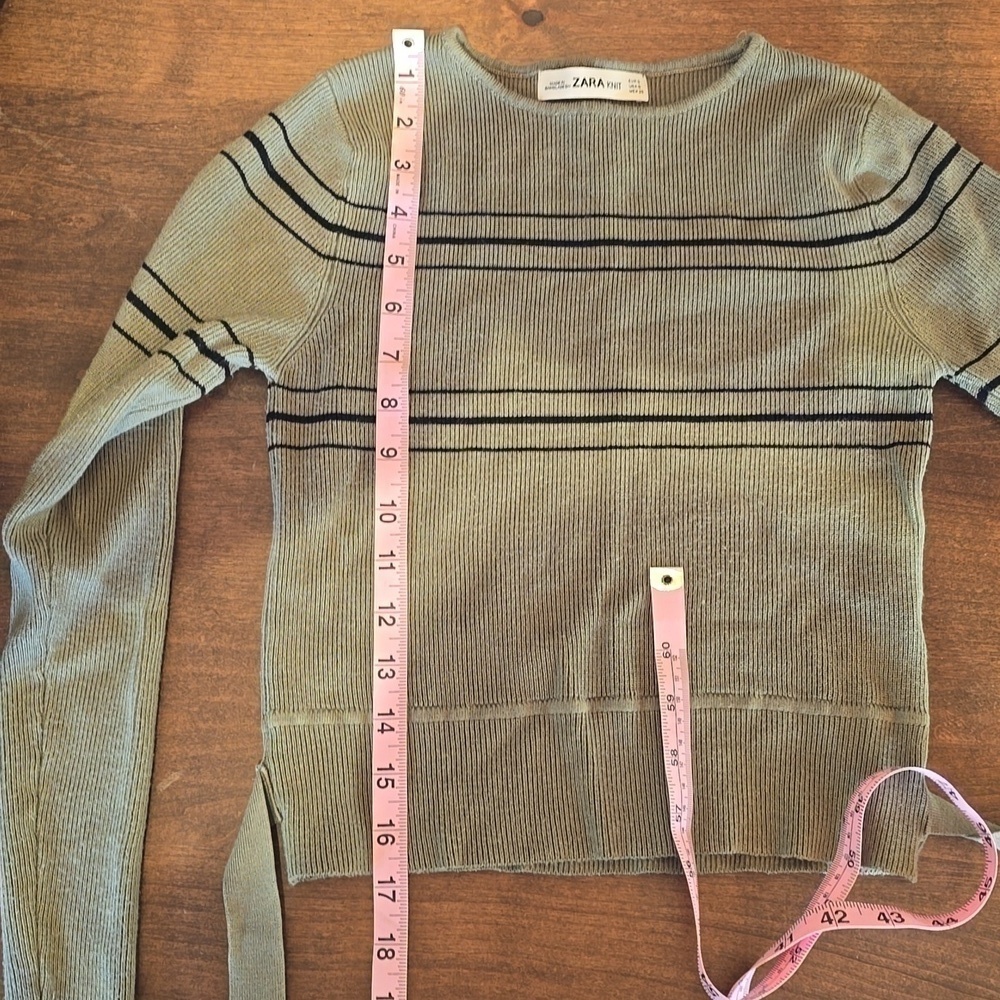 Zara crop green sweater size S - Picture 9 of 10
